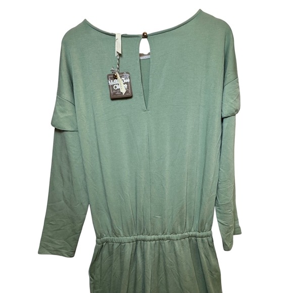 Matilda Jane Clothing Mint Green Ruffled Sleeve Jumpsuit Tie Waist Size S - Picture 7 of 15